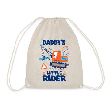 Little Daddy Pilot Baby Crane Construction Machinery - Drawstring Bag - nature - Front