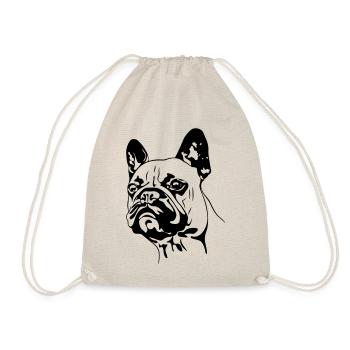 Tête de Bouledogue Français - Sac de sport léger - nature - Devant