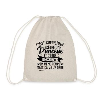 Une princesse et d'être enceinte - Sac de sport léger - nature - Devant