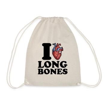 I love long bones - Drawstring Bag - nature - Front