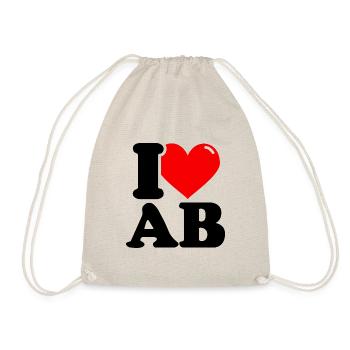 J'aime par prénom - Sac de sport léger - nature - Devant