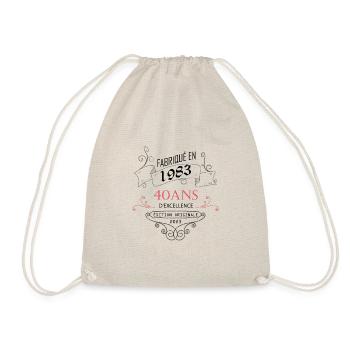 Fabriqué En 1983 40 Ans Anniversaire - Sac de sport léger - nature - Devant