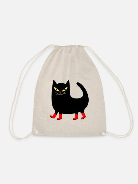 Kater mit Stiefeln - Turnbeutel - Natur
