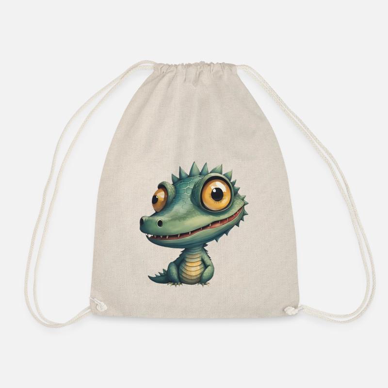 Funny Crocodile - Turnbeutel - Natur
