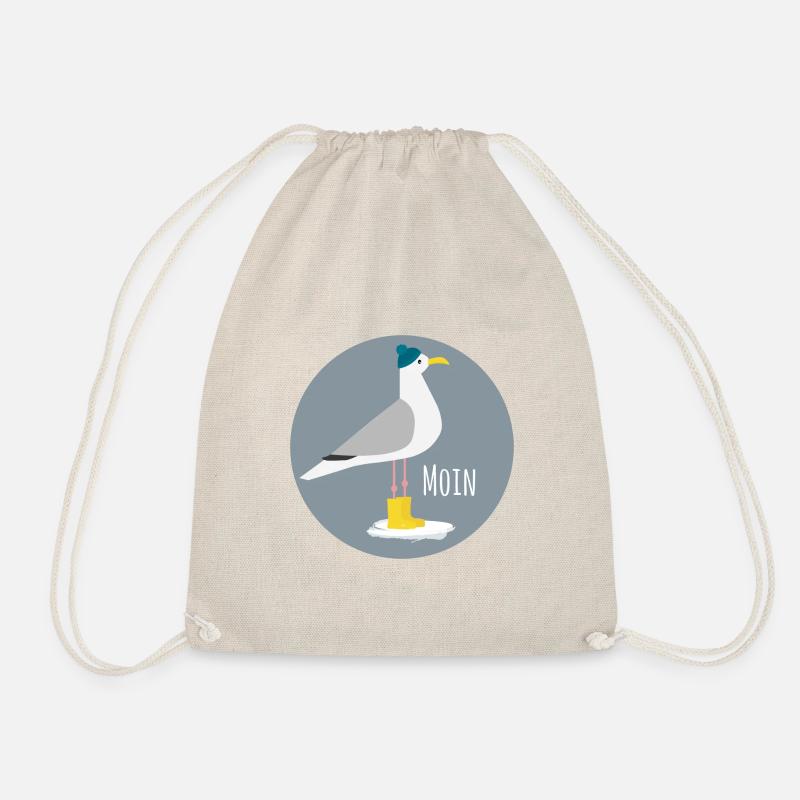Möwe Winteroutfit - Turnbeutel - Natur