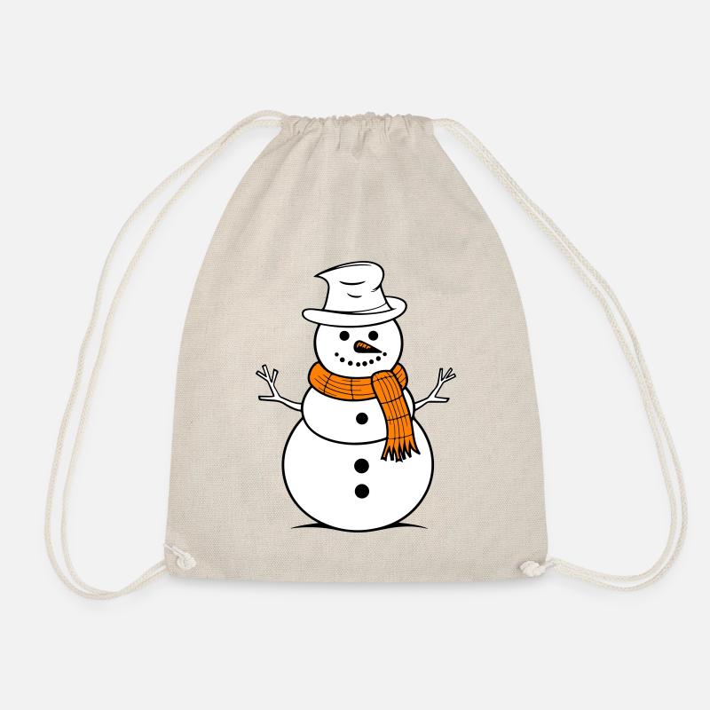 Schneemann Winter - Turnbeutel - Natur