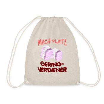 Geld Motivation Profit Gewinn Performance Rendite - Turnbeutel - Natur - Vorne