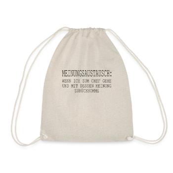 Chef Sprüche Vorgesetzter Büro Teamleiter Firma - Turnbeutel - Natur - Vorne