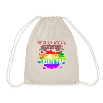 LGBTQ Trans Homosexuell Lesbisch Ehe für alle Bi - Turnbeutel - Natur - Vorne