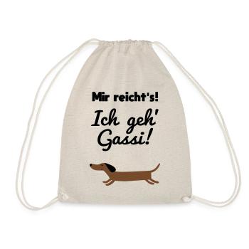 Mir reicht's - Ich geh Gassi - Turnbeutel - Natur - Vorne