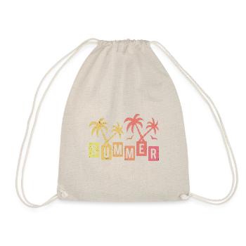 Été palm mouette soleil vintage vacances - Sac de sport léger - nature - Devant