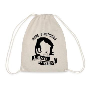 Yoga - More stretching less stressing - Drawstring Bag - nature - Front