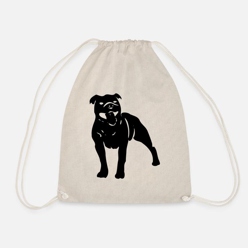 staffbull dog - Drawstring Bag - nature