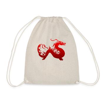 Drache Feuer Geschenk Chinesisch - Turnbeutel - Natur - Vorne