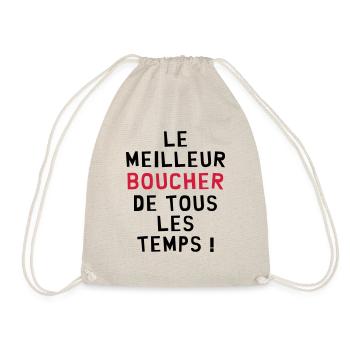 Boucher / Bouchère / Boucherie / Viande Charcutier - Sac de sport léger - nature - Devant