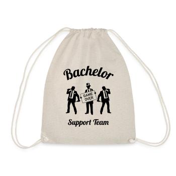 Bachelor Game Over Support Team Stag Party 1C - Turnbeutel - Natur - Vorne