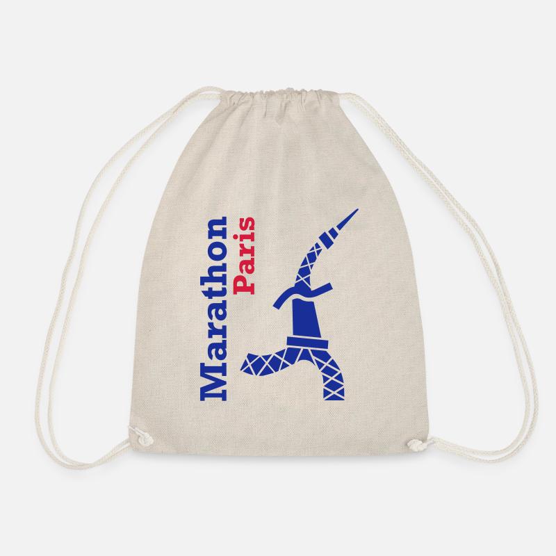 paris_marathon_eiffeltour - Drawstring Bag - nature