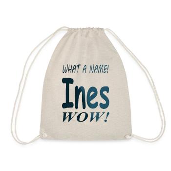 my name is Ines first name maiden name present - Drawstring Bag - nature - Front