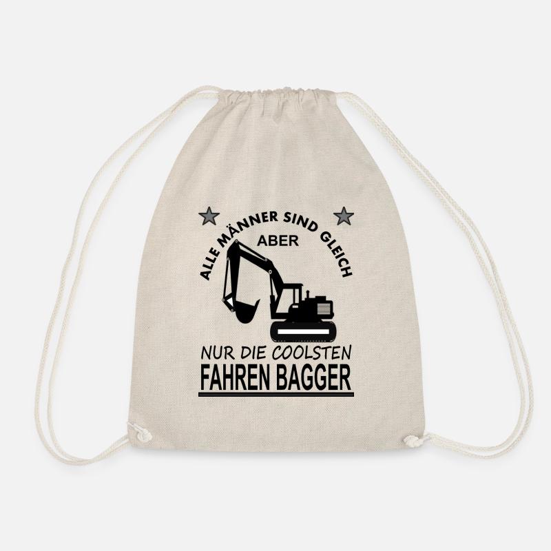 Baggerfahrer Bagger fahren Bagger Spruch Geschenk - Turnbeutel - Natur