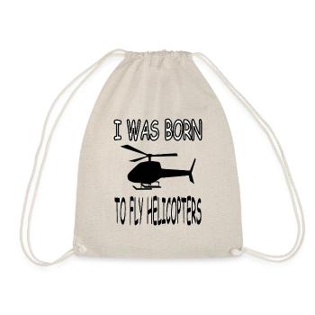 I am helicopter pilot helicopter flying - Drawstring Bag - nature - Front