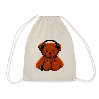 ours écouter de la musique 8 bit - Sac de sport léger - nature - Devant