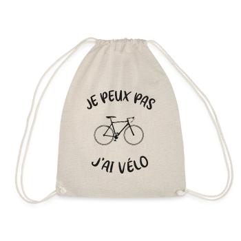 Je peux pas j'ai vélo - Sac de sport léger - nature - Devant