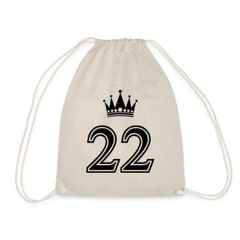 22 crown - Drawstring Bag - nature - Front