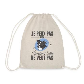 Mon border collie veut pas 1 - Sac de sport léger - nature - Devant