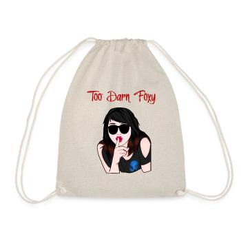Too Darn Foxy - Black Hair Chick - Drawstring Bag - nature - Front