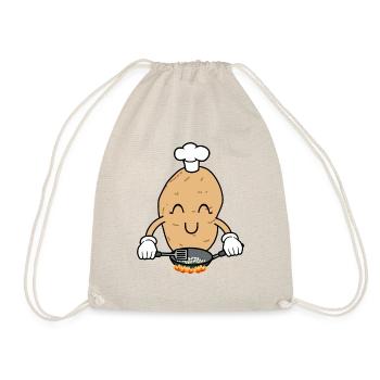 Potatoes Hobby Chef Cooking Baking French Fries - Drawstring Bag - nature - Front