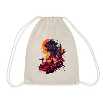 On an alien planet is a space station - Drawstring Bag - nature - Front