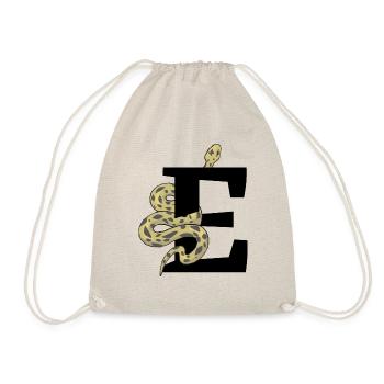 Letter e snake - Drawstring Bag - nature - Front