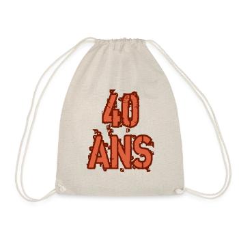 40 ANS - Sac de sport léger - nature - Devant