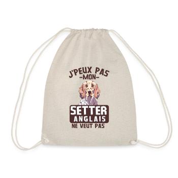 Setter anglais chien mignon - Sac de sport léger - nature - Devant