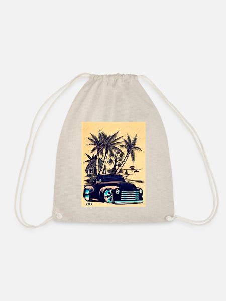 Freistil Retro Car Design - Turnbeutel - Natur