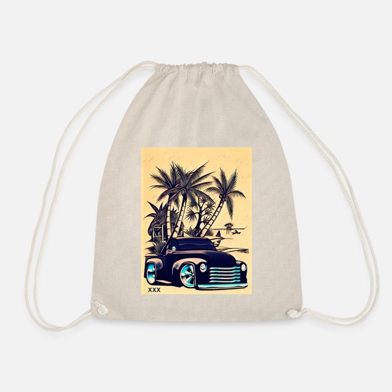 Freistil Retro Car Design - Turnbeutel - Natur