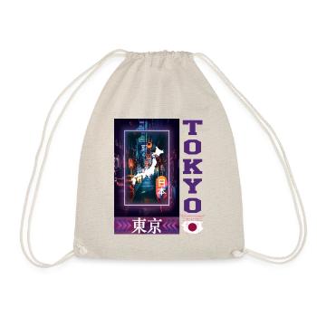 Kanji Tokyo japon dans le design style cyberpunk - Sac de sport léger - nature - Devant