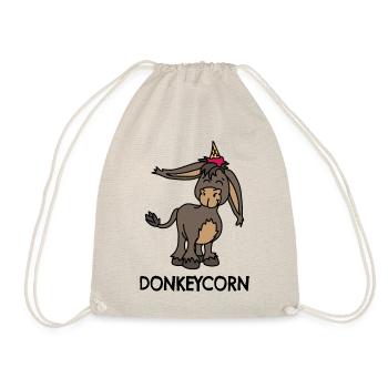 Donkey unicorn donkeycorn - Drawstring Bag - nature - Front