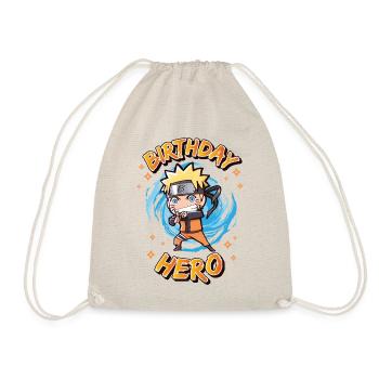 Naruto Shippuden Birthday Hero Geburtstags-Design - Turnbeutel - Natur - Vorne