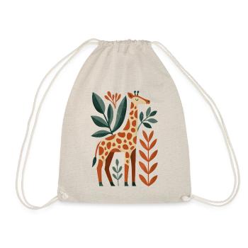 Girafe aux feuilles - Sac de sport léger - nature - Devant