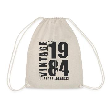 Vintage 1984 Vintage Born Birthday Gift - Drawstring Bag - nature - Front