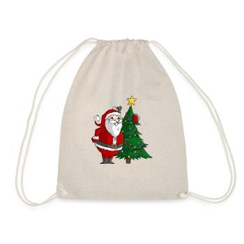 Cute comic Santa Claus - Drawstring Bag - nature - Front