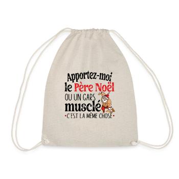 Père Noël Gars Musclé Musculation Cadeau Homme - Sac de sport léger - nature - Devant
