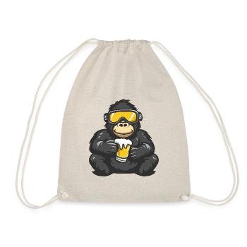 Gorilla Apres Ski Bier - Turnbeutel - Natur - Vorne