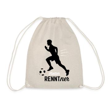 Flotter RENNTner - Fussballer - Turnbeutel - Natur - Vorne