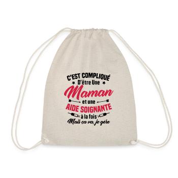 Compliqué d'être une maman et une Aide-soignante - Sac de sport léger - nature - Devant