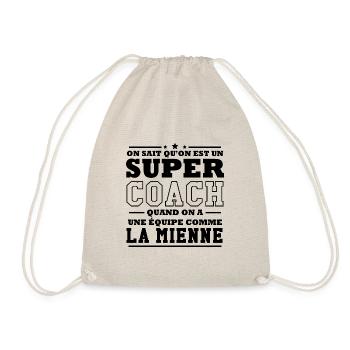 On sait qu'on est un super coach - Sac de sport léger - nature - Devant
