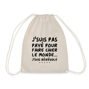 Humour Cadeau Engagé en tant que Bénévole - Sac de sport léger - nature - Devant