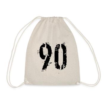 Number 90 - Drawstring Bag - nature - Front