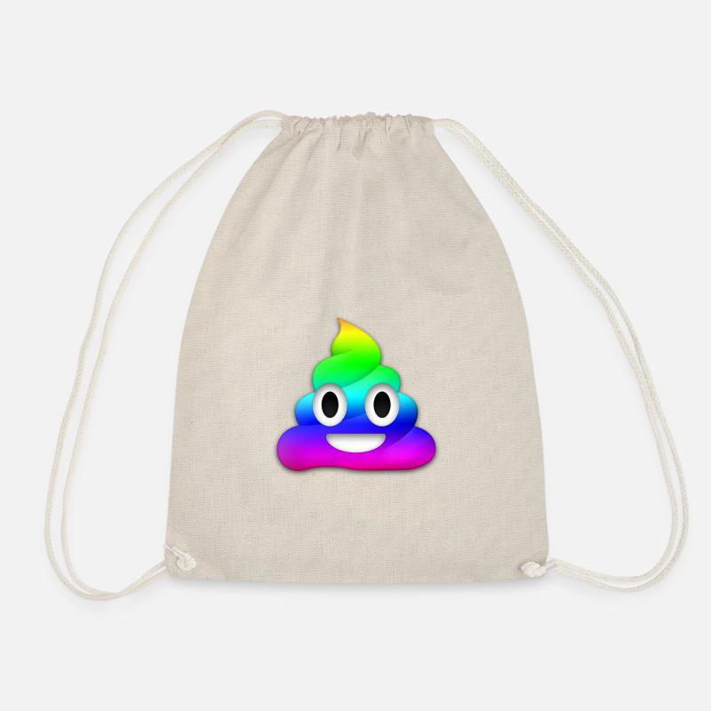 Kackhaufen Emoji Regenbogen - Turnbeutel - Natur
